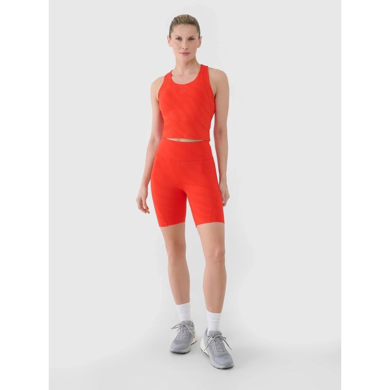 Women's quick-drying training crop top 4F 4FWSS25TFSLF413-62S *Kategoria tymczasowa Your Sports Performance