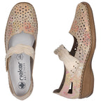 Women's leather velcro openwork shoes, multicolor Rieker 41399-92 To be categorized Your Sports Performance