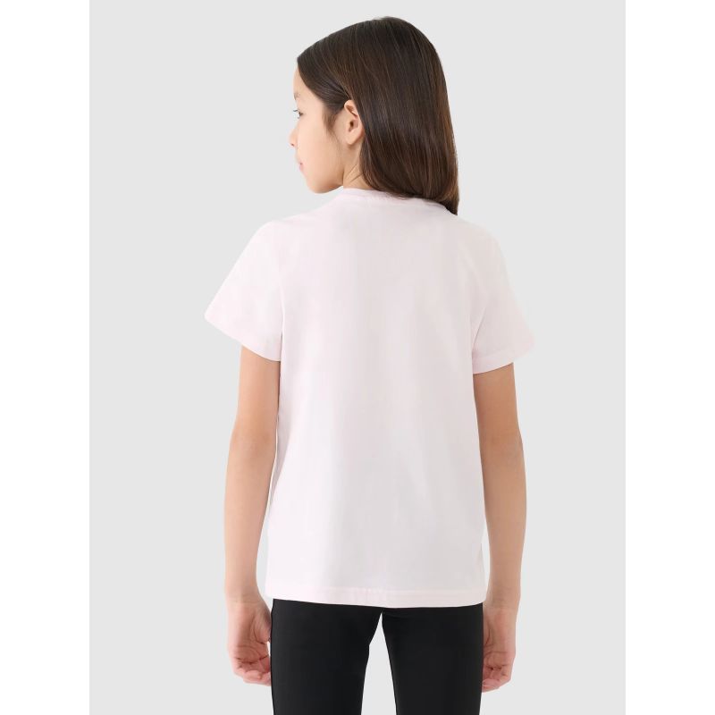 Girls' regular T-shirt with print 4F 4FJRSS25TTSHF2585-12S *Kategoria tymczasowa Your Sports Performance