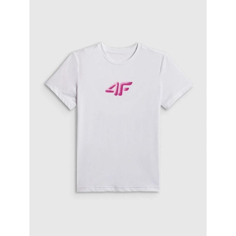 Girls' quick-drying sports T-shirt 4F 4FJRSS26TFTSF2388-10S