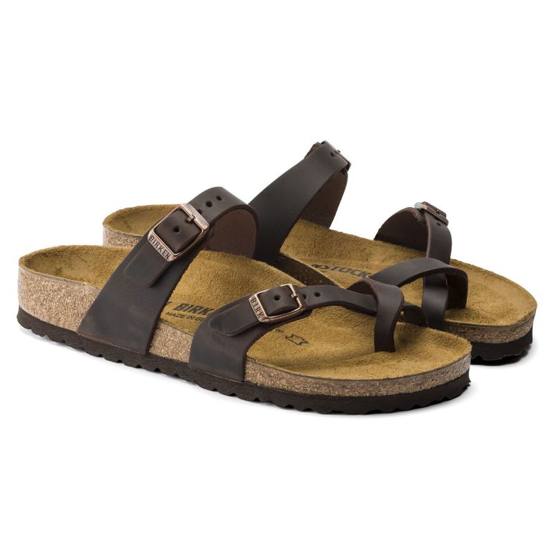 Birkenstock Mayari Habana Narrow Women's Flip-Flops, Nubuck Leather, Brown (0171323) To be categorized Your Sports Performance