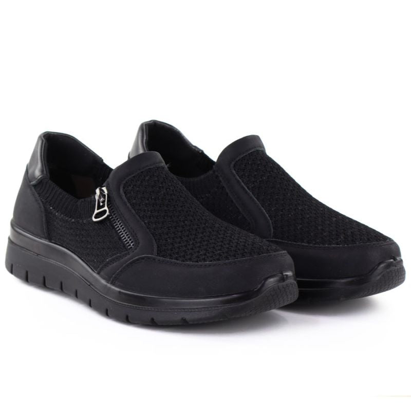 Women's comfortable black textile shoes Unisoft 9026 To be categorized Your Sports Performance