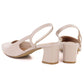 Beige Sergio Leone SK472 block heel pumps LEONE