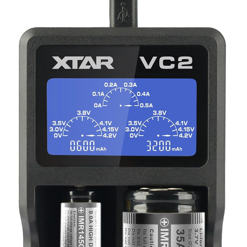 XTAR CHARGER FOR CYLINDRICAL LI-ION VC2 BATTERIES Baterie, akumulatorki i ładowarki/Ładowarki akumulatorowe (bez akumulatorków) Your Sports Performance