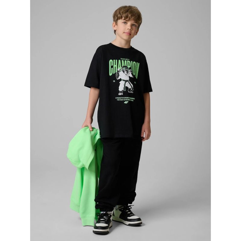 Boy's loose T-shirt with print 4F 4FJRSS26TTSHM3831-20S 4f