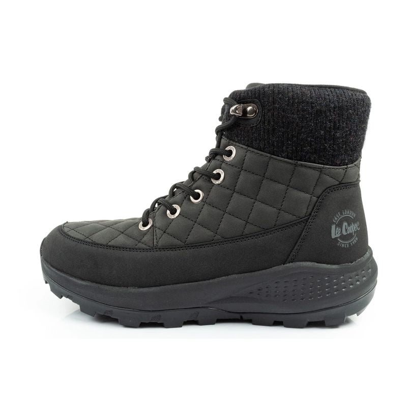 Lee Cooper women's winter hiking sports shoes, insulated, black, eco-leather Lee Cooper