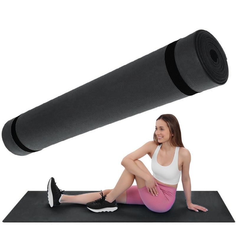 FITNESS MAT YOGA PILATES EVA 180x60x0.4CM BLACK Sport/Siłownia I Fitness/Akcesoria Do Ćwiczeń/Maty Your Sports Performance