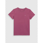 Girls' regular-fit plain T-shirt 4F 4FJRAW25TTSHF3233-50S