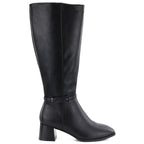 Black Sergio Leone KZ-31-S women's leather high-heeled boots