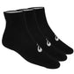 Asics 3PPK Quarter Socks 155 205 0900 Clothing/Running Asics