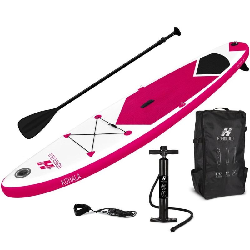 SUP BOARD SET 150KG INFLATABLE HONOLULU 320x76x15CM RED Accessories Your Sports Performance