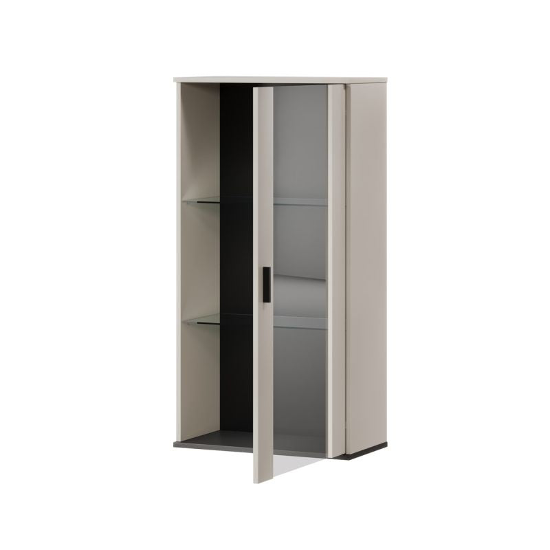 Hanging display cabinet S2 SOHO 60x29x112 cashmere+black Bufety i witryny/Bufety i witryny na drewnianej podstawie Your Sports Performance
