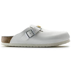 Women's Birkenstock Boston ESD White clogs natural leather medical narrow slippers (0061378) Footwear/Lifestyle/Brinkenstock/Klapki/chodaki Birkenstock