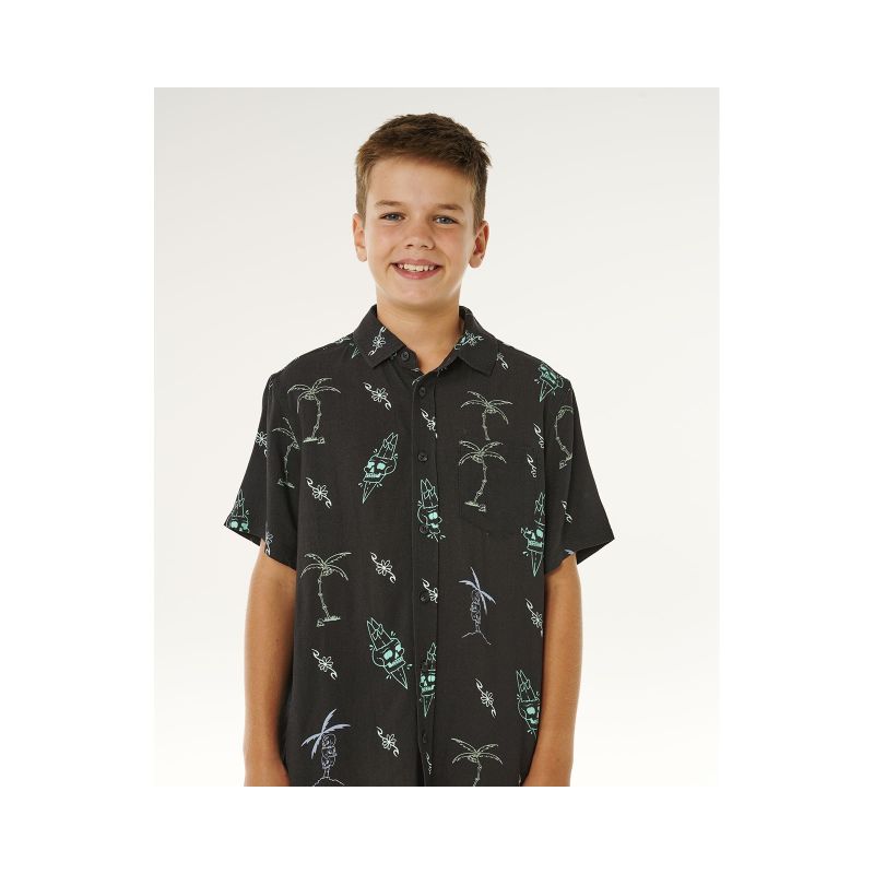RIP CURL Eternal Shred Ss Shirt-Boy Black