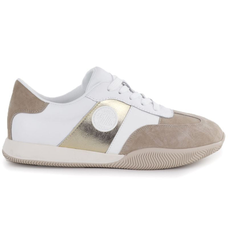 Women's leather shoes in white and beige Artiker 58C1113 Artiker