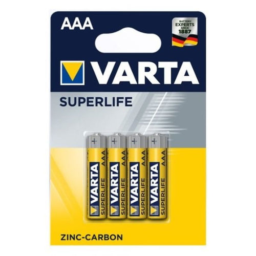 VARTA Superlife R03 AAA zinc-carbon battery pack (Zn-C; x 4) Baterie, akumulatorki i ładowarki/Baterie Your Sports Performance