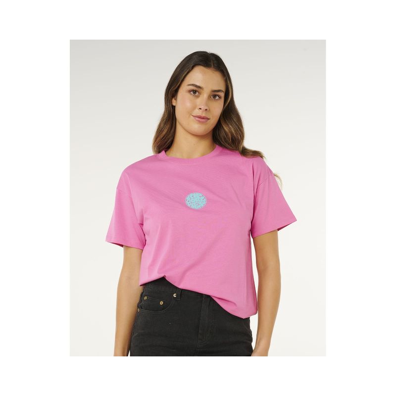 RIP CURL Icons Of Surf Relaxed Tee Pink Women's T-Shirt