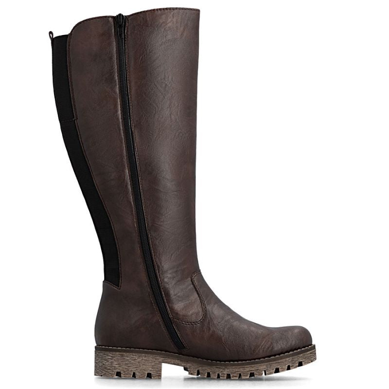 Rieker 78554-25 waterproof, insulated, brown rubber boots