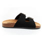 Lee Cooper women's slip-on shoes, black suede, comfortable, lightweight
