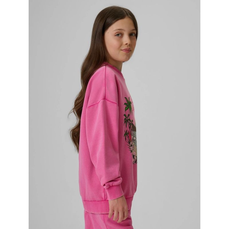 Girls' loose sweatshirt without hood 4F 4FJRSS26TSWSF2970-54S