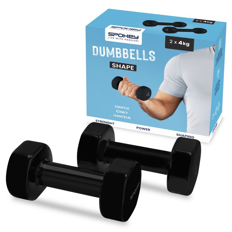 Vinyl dumbbells 2x4kg Spokey Shape SPK-943106 Accessories/Training equipment Your Sports Performance
