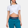 T-shirt Under Armor Lightweight Lux Crop Tee W 1305484-100 Clothing/Training Your Sports Performance