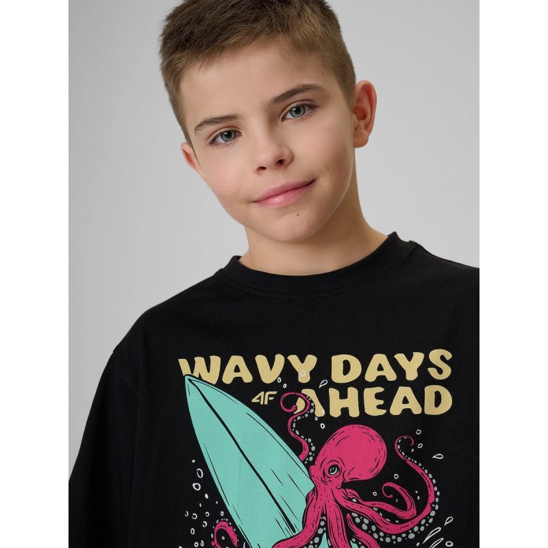Boy's cotton T-shirt 4F 4FJRSS26TTSHM3904-20S