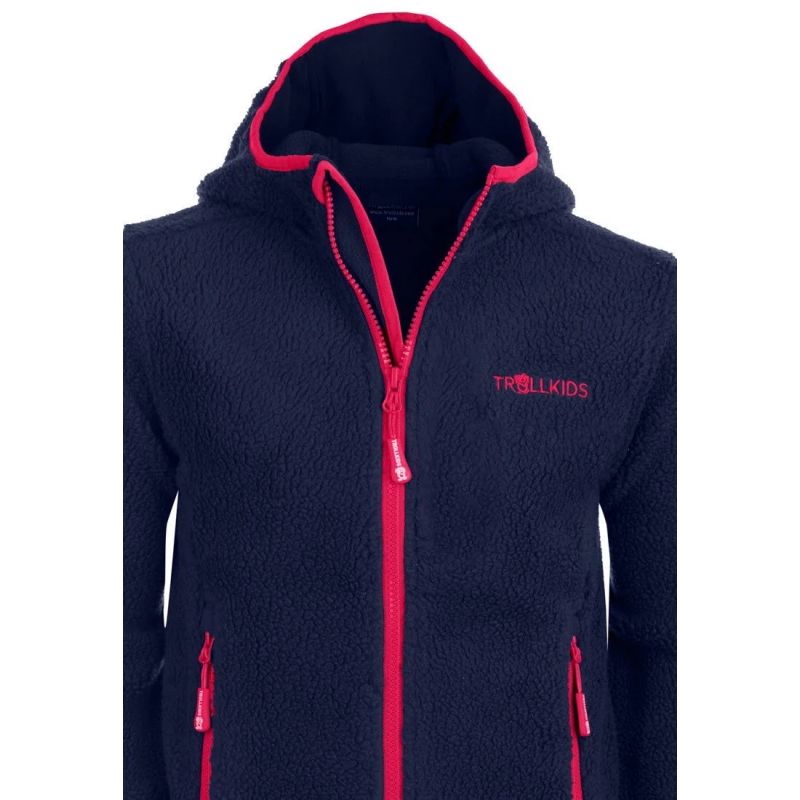 Trollkids Girls Mandal Jacket with Hood for Girls Navy Blue (358-114) In preparation Your Sports Performance