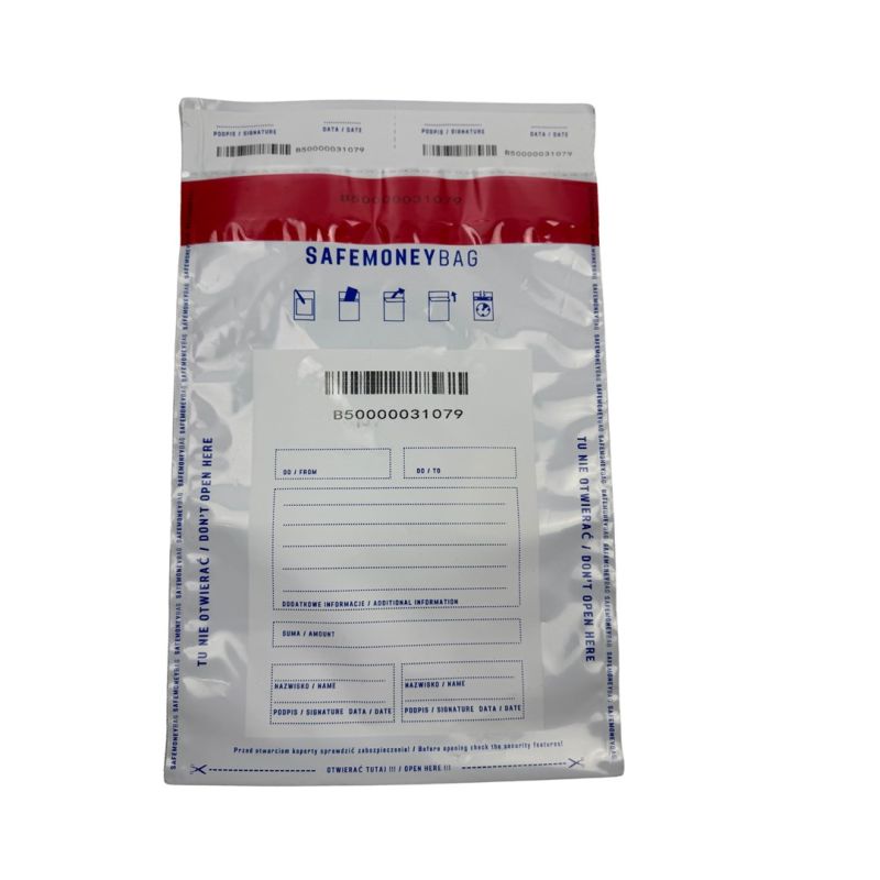 Bestpak SAFEMONEYBAG Safe deposit envelopes white B5 190mmx260mm+35mm 100 pieces Artykuły pakowe/Koperty Your Sports Performance