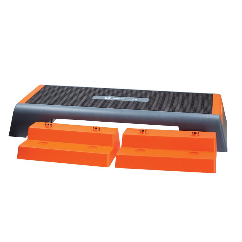 Step for aerobics HMS Premium AS007 BLACK / ORANGE
