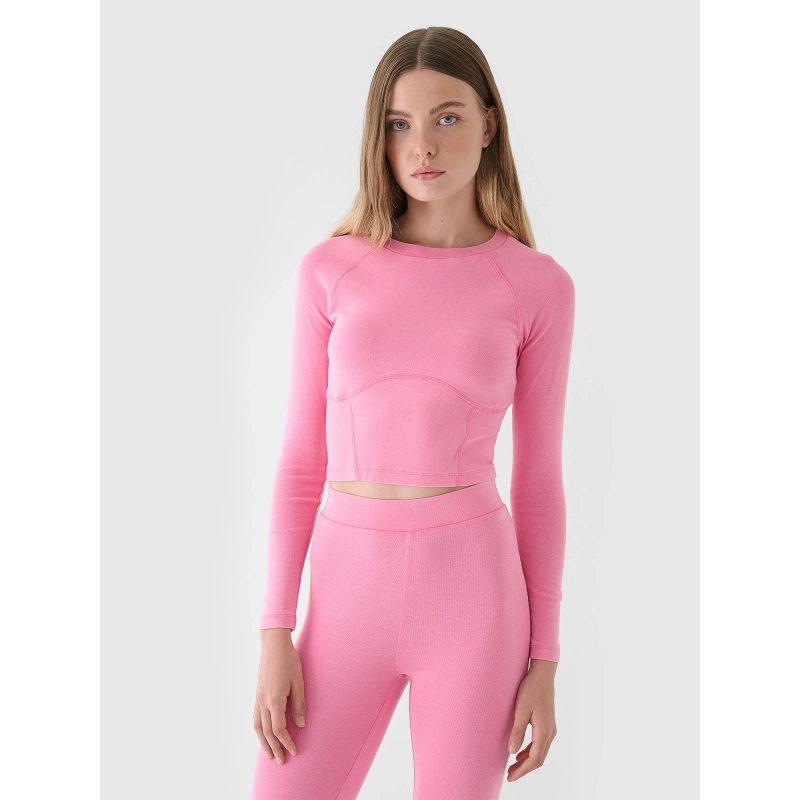 Longsleeve cropped smooth women's 4F 4FRAW24TLONF503-54S *Kategoria tymczasowa Your Sports Performance