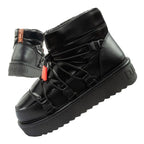D.Franklin women's snow boots winter fashionable insulated ankle boots black D.Franklin