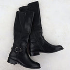 Women's boots with a decorative strap on the block, black Filippo 7437 Footwear Your Sports Performance