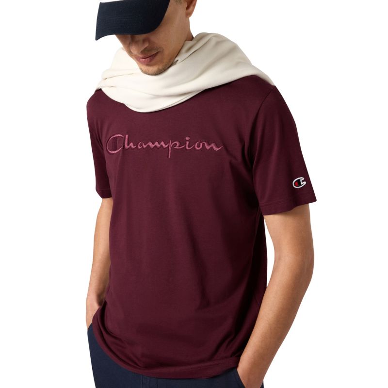 Men's Champion SS Tee Burgundy 220273 RS522 In preparation Your Sports Performance