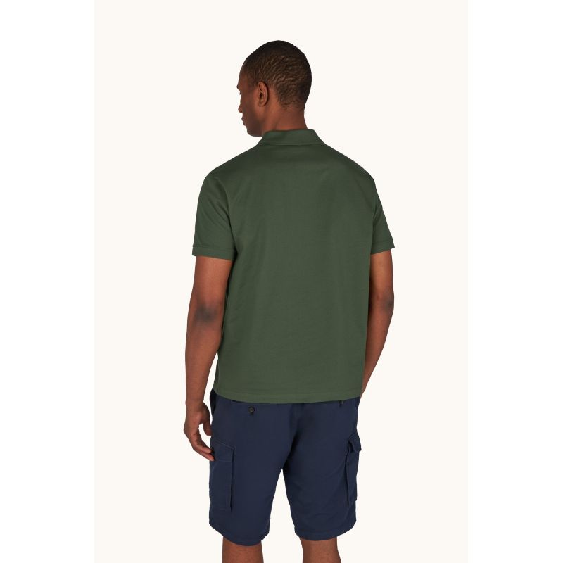 Paul&Shark men's polo shirt, olive cotton, 99311001-89 – classic, sporty elegance