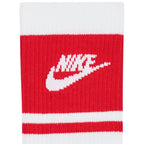 Nike Everyday Elevated Crew Socks 3 Pairs White and Red IM7949 900