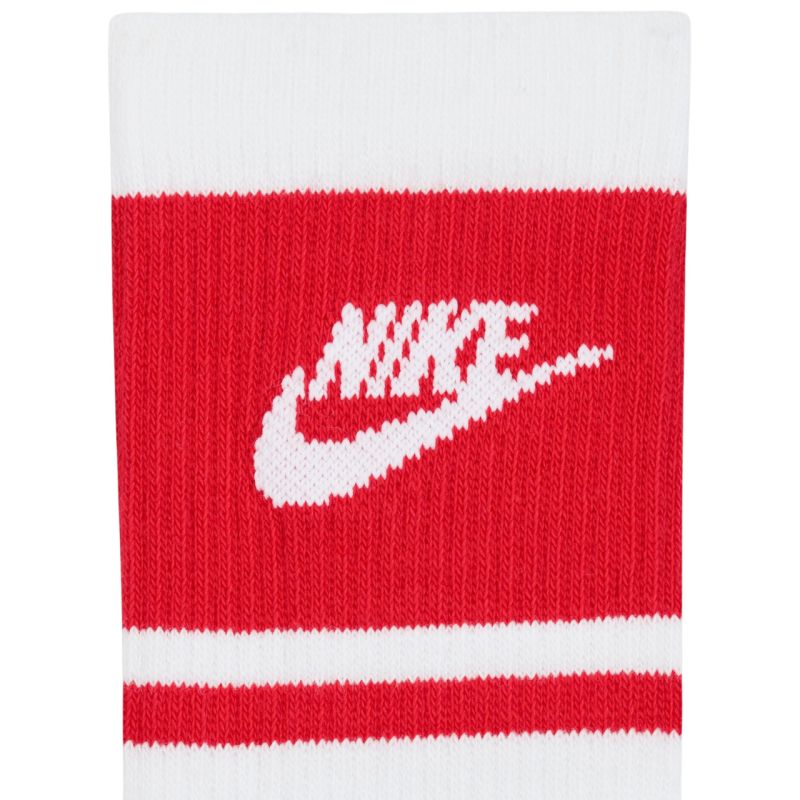 Nike Everyday Elevated Crew Socks 3 Pairs White and Red IM7949 900