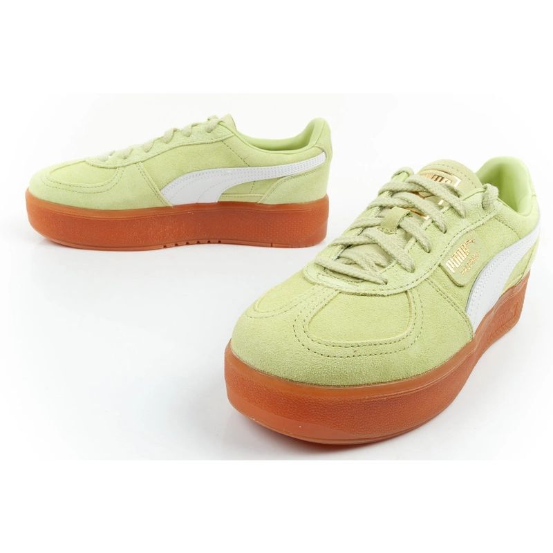 Puma women's shoes sports sneakers Palermo platform fashionable green