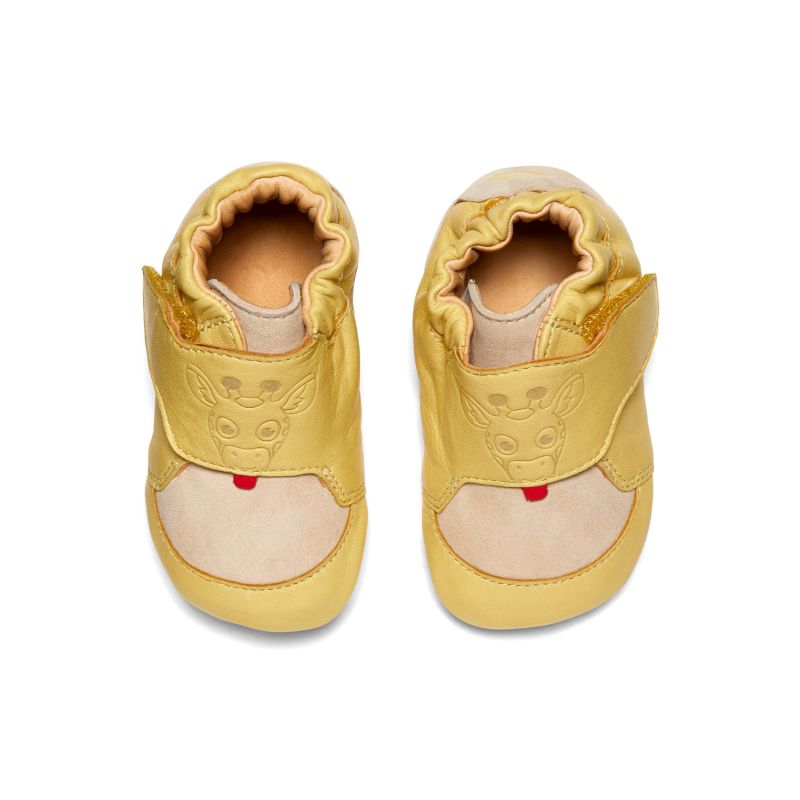 Affenzahn Crawly Giraffe Leather Crawling Shoes (01257-60097)