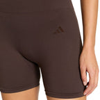 Women's adidas Workout Essentials Knit 4 Inch Leggings Brown KE5841