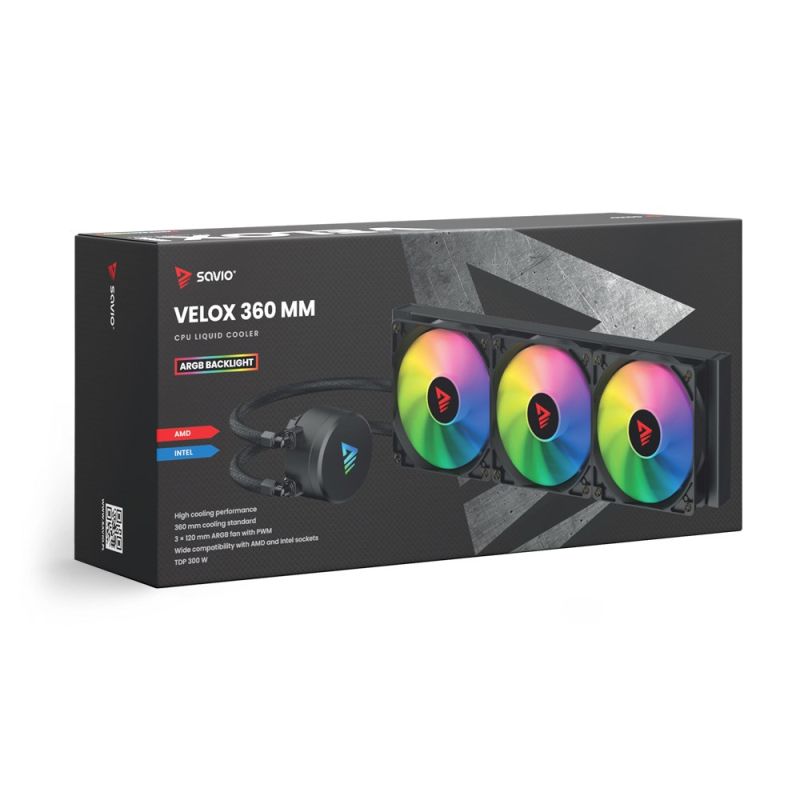 SAVIO ARGB 360MM VELOX CPU WATER COOLER Chłodzenie/Chłodzenie - zestawy chłodzenia wodnego Your Sports Performance