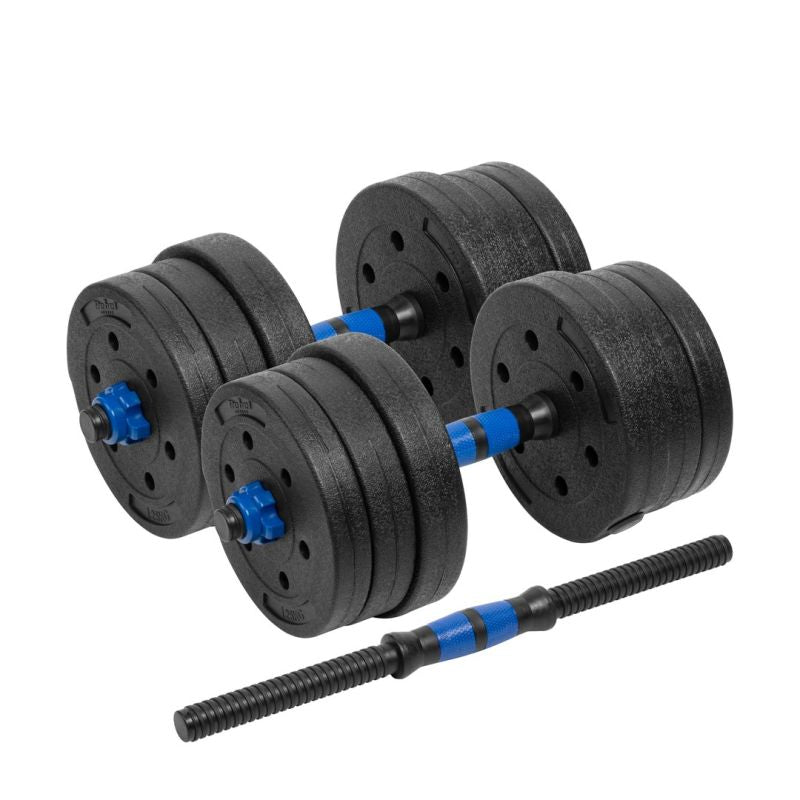 Bituminous adjustable dumbbells with connector 2x10kg REBEL ACTIVE In preparation Your Sports Performance