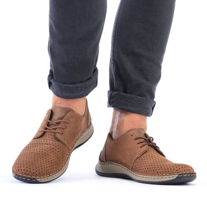 Rieker M RKR528 brown openwork leather shoes Footwear/Lifestyle Your Sports Performance
