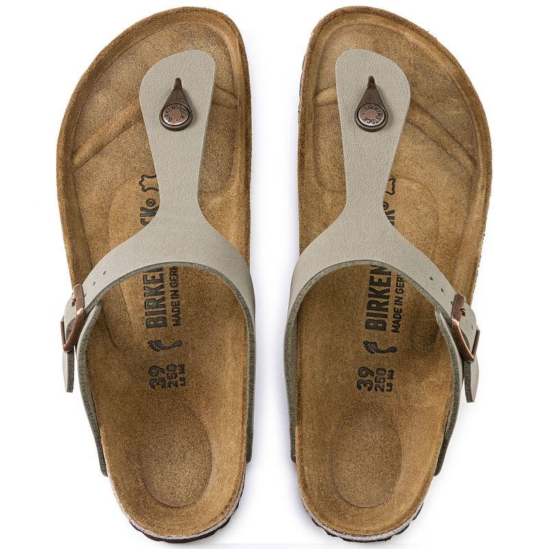 Birkenstock Gizeh Stone Birko-Flor narrow women's flip-flops for narrow feet gray (0043393) Footwear/Lifestyle/Brinkenstock/Japonki Birkenstock