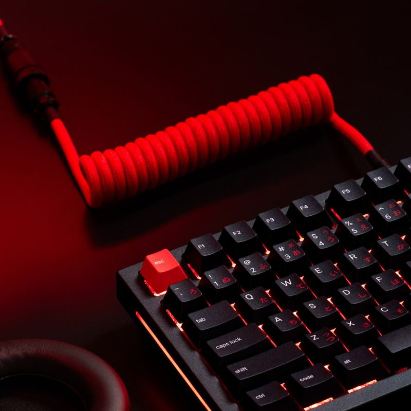 Glorious Gaming GLO-KB-ACC-CBL-COIL-CRED Keyboard/Mouse Cable Red 1.4m Kable i adaptery/Kable USB Your Sports Performance