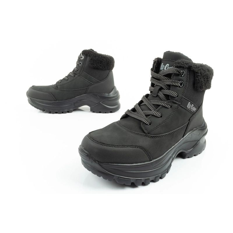 Lee Cooper women's winter hiking sports shoes, insulated, black, lace-up Lee Cooper