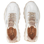 Leather platform sneakers, white, Filippo DP7498