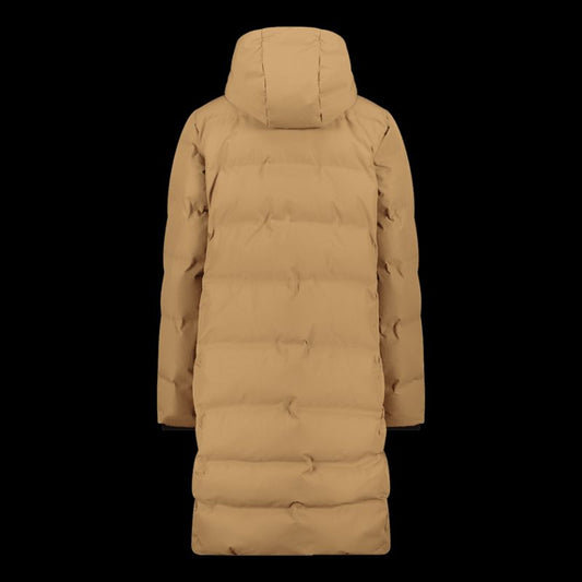 CMP women's long hooded jacket, winter waterproof, insulated, beige (34K0096/P814) In preparation Your Sports Performance