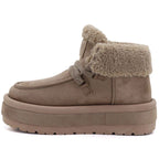Big Star UU274215 Women's Waterproof Beige Platform Ankle Boots