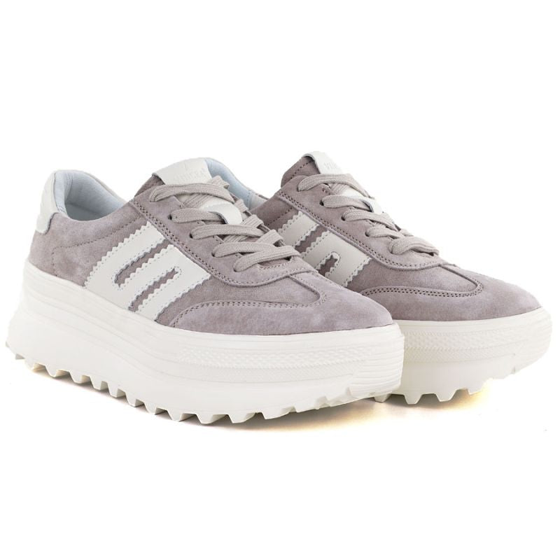 Women's beige leather platform shoes Vinceza 79614 Vinceza